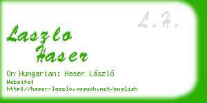 laszlo haser business card